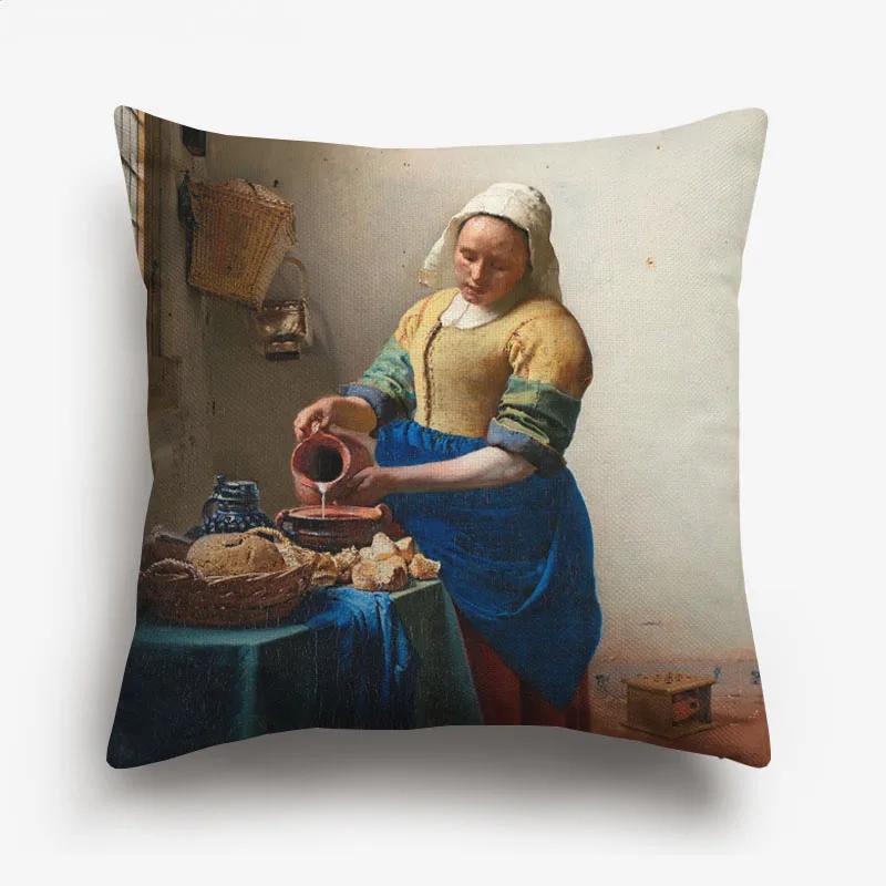The Emperor Napoleon Cushion Covers European Neoclassicism Retro Vintage Portrait Oil Painting Decorative Pillows For Sofa
