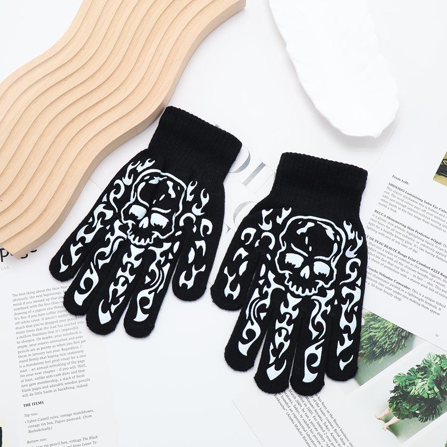 Unisex Pekskärms Halvfingerhandskar - Tunn Modell för Höst- och Vintersporter, Utomhusaktiviteter och Halloween