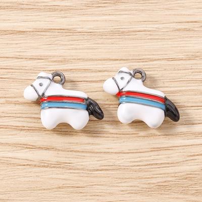 5PCS New Zinc Alloy Animal Pendant Accessories Little Horse Multi-purpose DIY Jewelry Parts Necklaces Charms DIY Jewelry Making