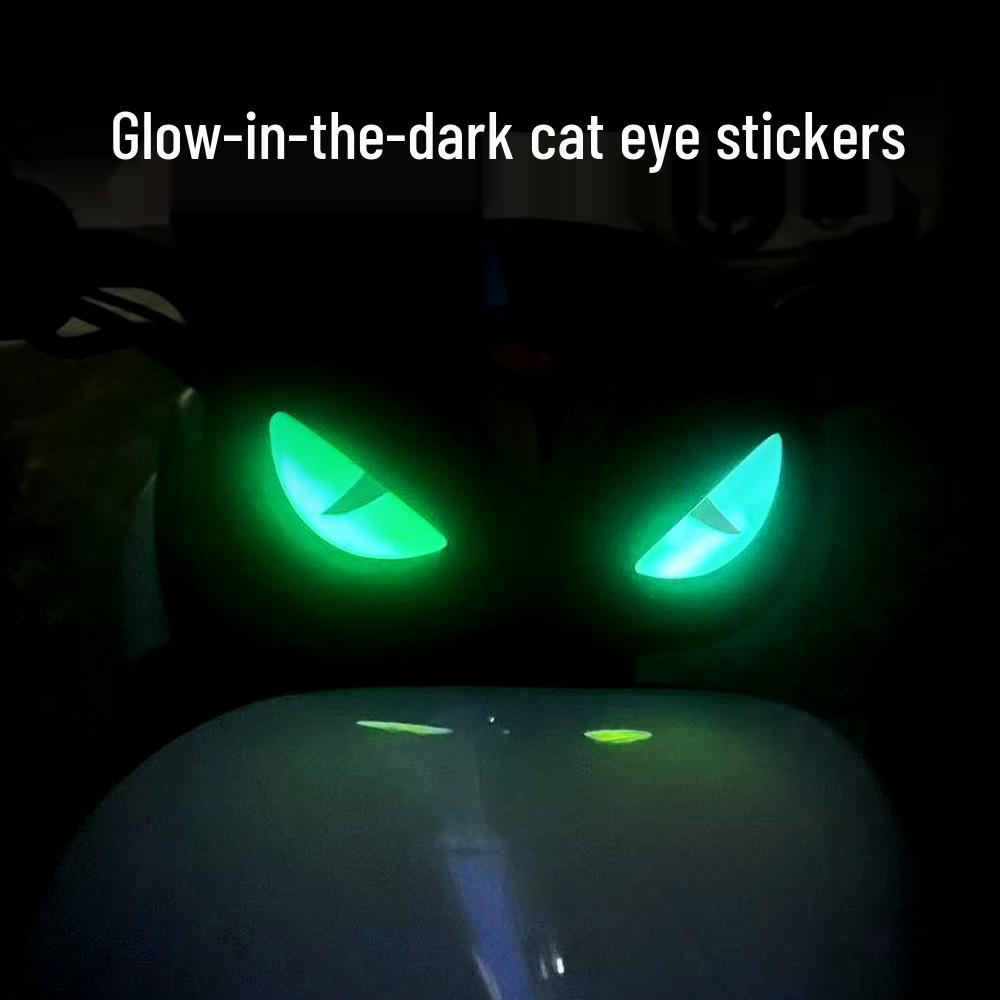 3D Luminous Devil Cat Eye Motorcycle Decal