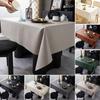Wedding Rectangle Tablecloth Waterproof Oil Proof Dirt Repellent Holiday Table Cover Protector for Dining Kitchen Mantel Blanco
