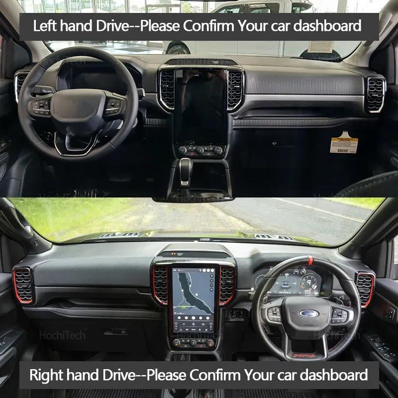Car Dashboard Cover Mat Sun Shade Non-slip Pad Carpet Protector Accessories for Ford Ranger T6 P703 2th 2Gen 2024 2025