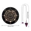 Divination Metaphysical Message Board Wooden Pendulum Board with Crystal Dowsing Pendulum Necklace Witchcrafts Supplies