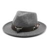 Thickened Dragon And Phoenix Cowboy Hat, Crimped Top Hat, Bull'S Head, Hidden Felt Hat, Big Brim, Horseback Riding Gentleman'S Hat, Felt Hat