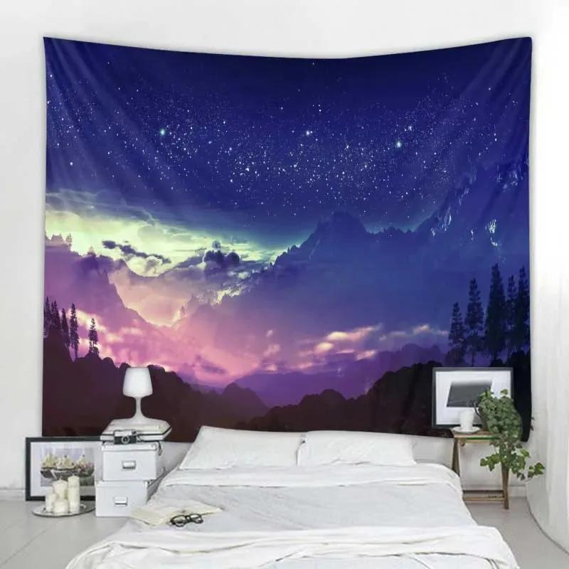 Forest Starry Sky Tapestry Office Living Room Decoration Home Wall Tapestry