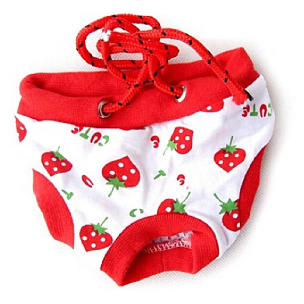 Strawberry Printed Dog Pants Multicolor Optional Pet Bitch Pants Pet Supplies.