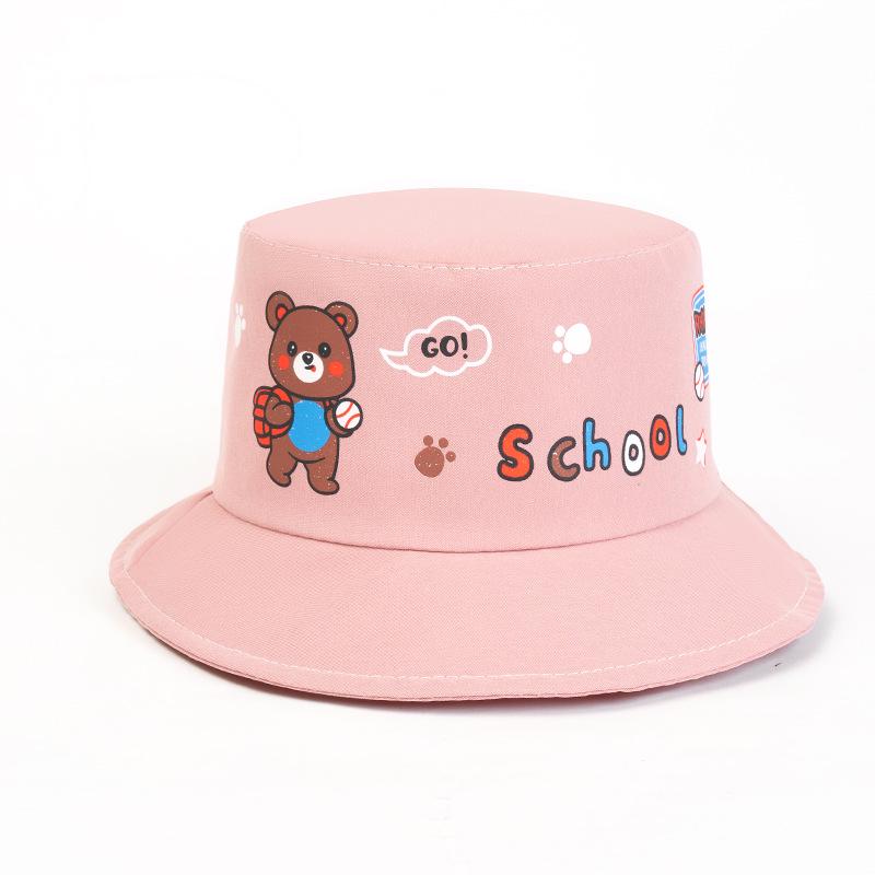 Kinder Fischerhut - Happy Little Bear Design, Sonnenschutz für Jungen & Mädchen