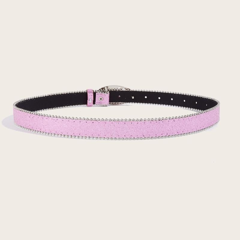 Modern Women Jeans Belt Round Buckle Punk Belt Impressive Style for Beach