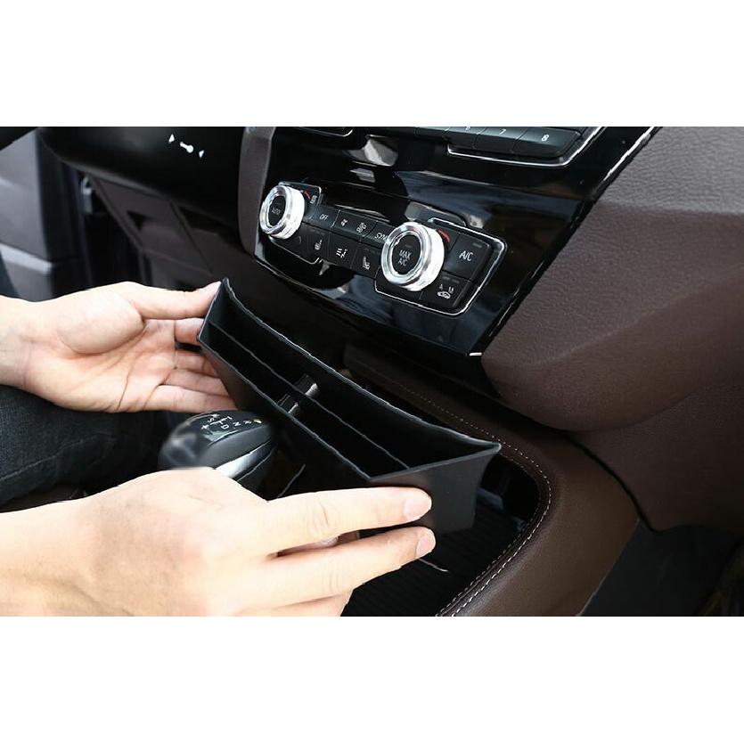 Fit For BMW X1 F48 2016-2022 2022 ABS Black Middle Console Storage Box Trim 1PCS