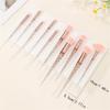 10 Stück Gewinde Make-up Pinsel Kristall Transparent Spiralgriff Puder Rouge Pinsel Schönheitswerkzeuge Kosmetikpinsel Set