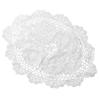 Dining Placemat Decoration Retro Oval Hand Crochet Cotton Lace Doilies