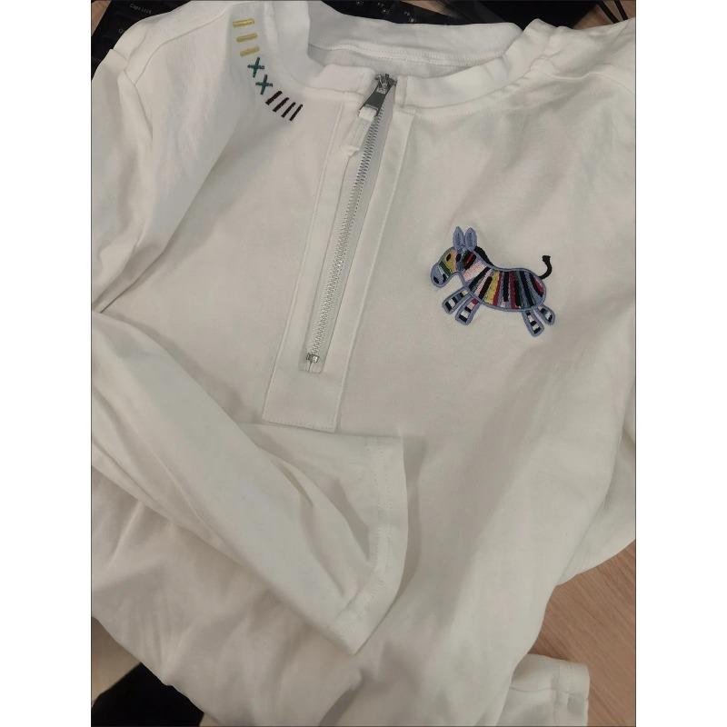 European Style Spring Long Sleeve Tshirt Women Casual Loose Fit Top Breathable Comfortable Daily Wear