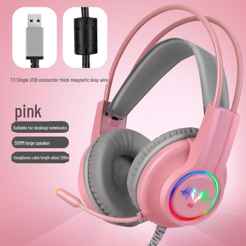 Yidianling H200 Luminous Head-mounted Gaming Headset with Noise Cancelling & Deep Bass