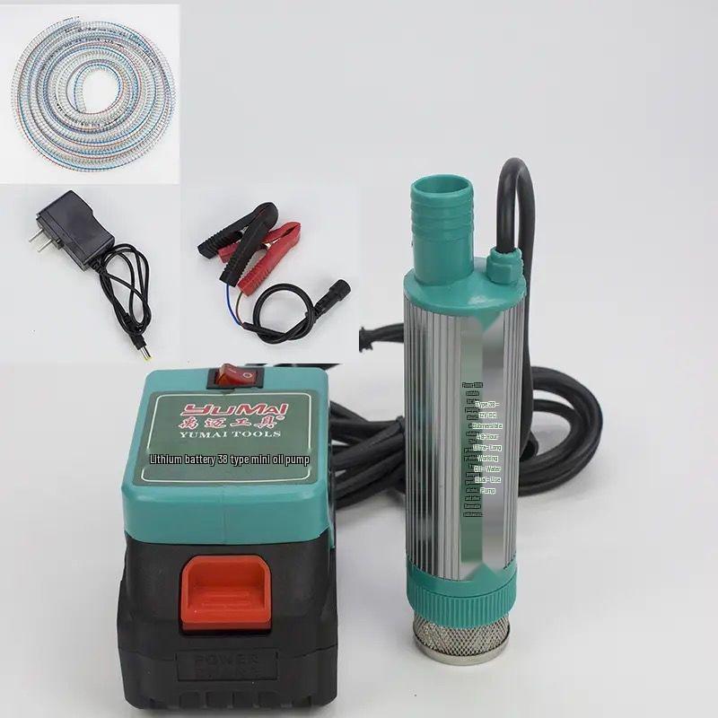 12V Dual-Use Lithium Battery Oil & Water Transfer Pump - Self-Priming Electric Diesel Pump