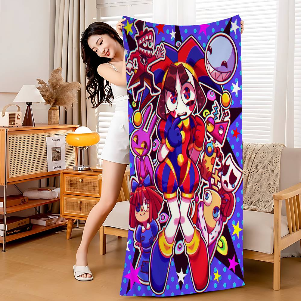 Anime The Amazing D-Digital Circus Classic Vintage Beach Towel Quick dry Soft Yoga Swimming Resort Mountain Climbing Towel