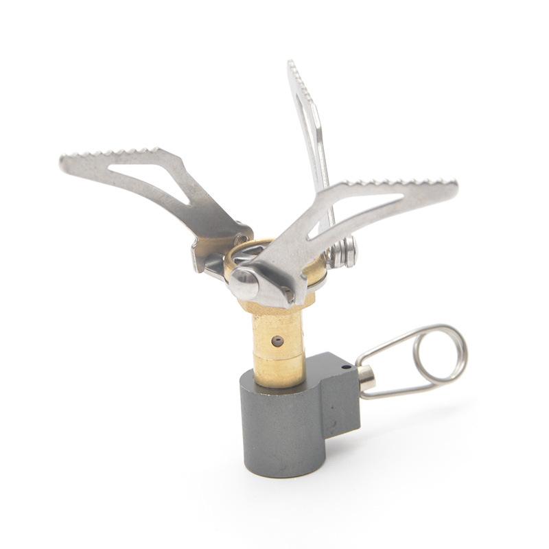 Mini Pocket Rocket Burner Foldable Iron Ultralight Portable Propane Gas Stove Lightweight Camping Outdoor Stove