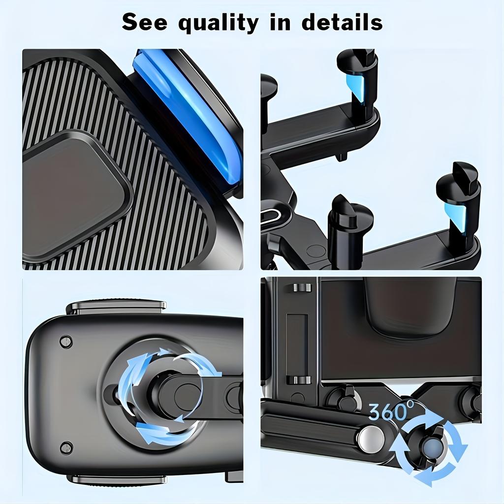 Car Rearview Mirror Phone Holder 360° Retractable Cell Phone Holder Clip Phone GPS Support Phone Mount Stand Auto Accessories