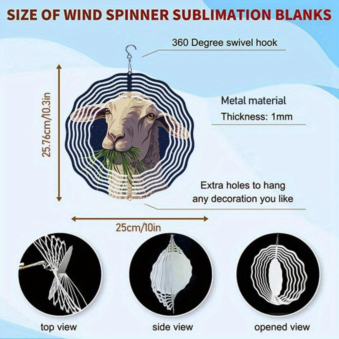 

Metal Wind Chime with Sheep Grazing Design 360 Degree Rotating Hook Outdoor Garden Patio Decor for Thanksgiving Christmas Holiday