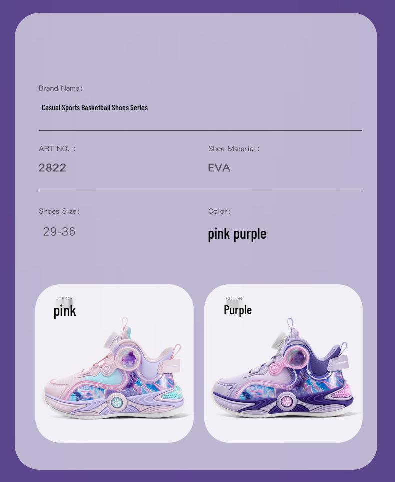 Girls' Basketball & Running Shoes - Non-slip, Shock-Absorbing, Trendy Autumn Trainers