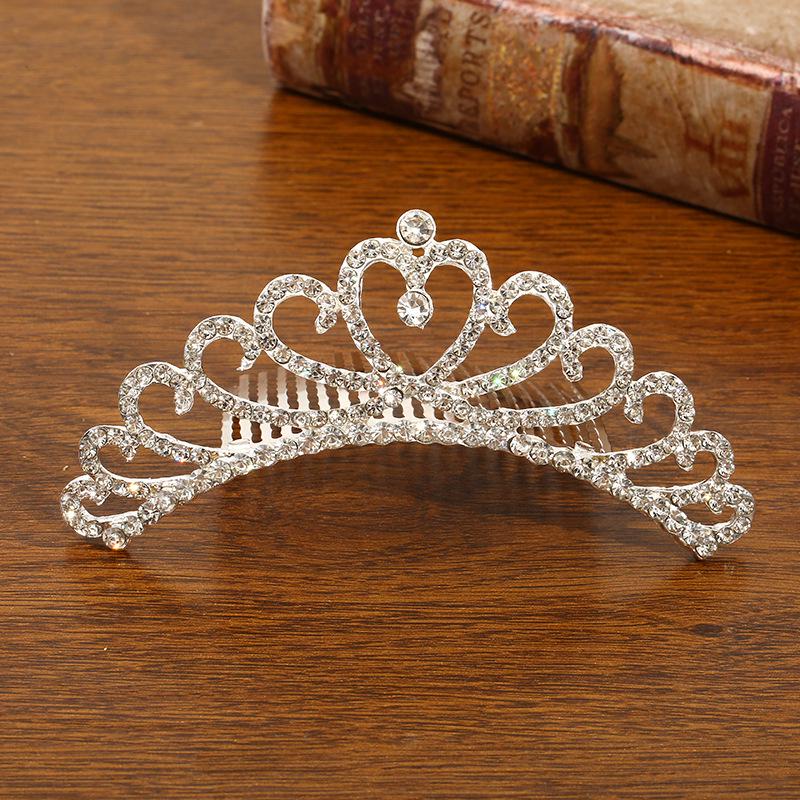 Rhinestone Tiara for Girls - Princess Crown Headpiece, Birthday Gift & Performance Hair Accessory