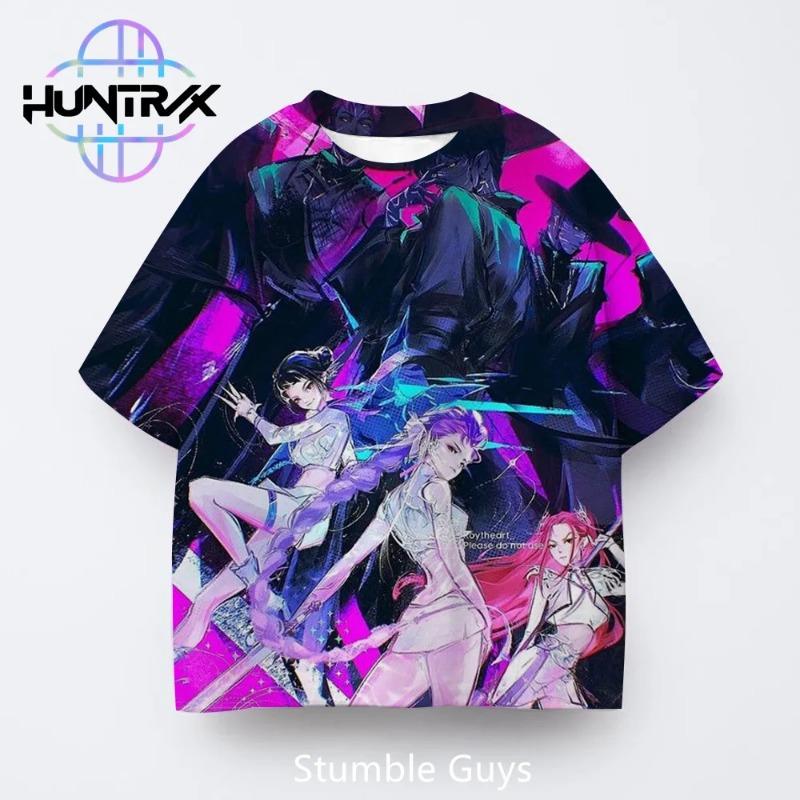 Kpop Dämonenjäger Sommer Kinder 3D Cartoon Kurzarm Lässig Mode Jungen Mädchen T-Shirt Anime Kleidung