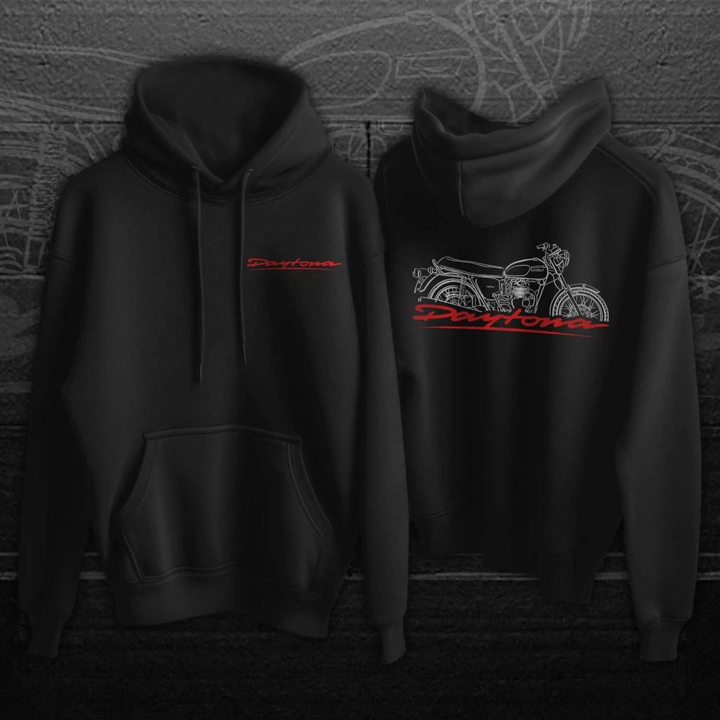 for Triumph T100D Daytona Mk2 1972-1974 hoodie-Casual Pullover Sweatshirt for Motorcycle Riders