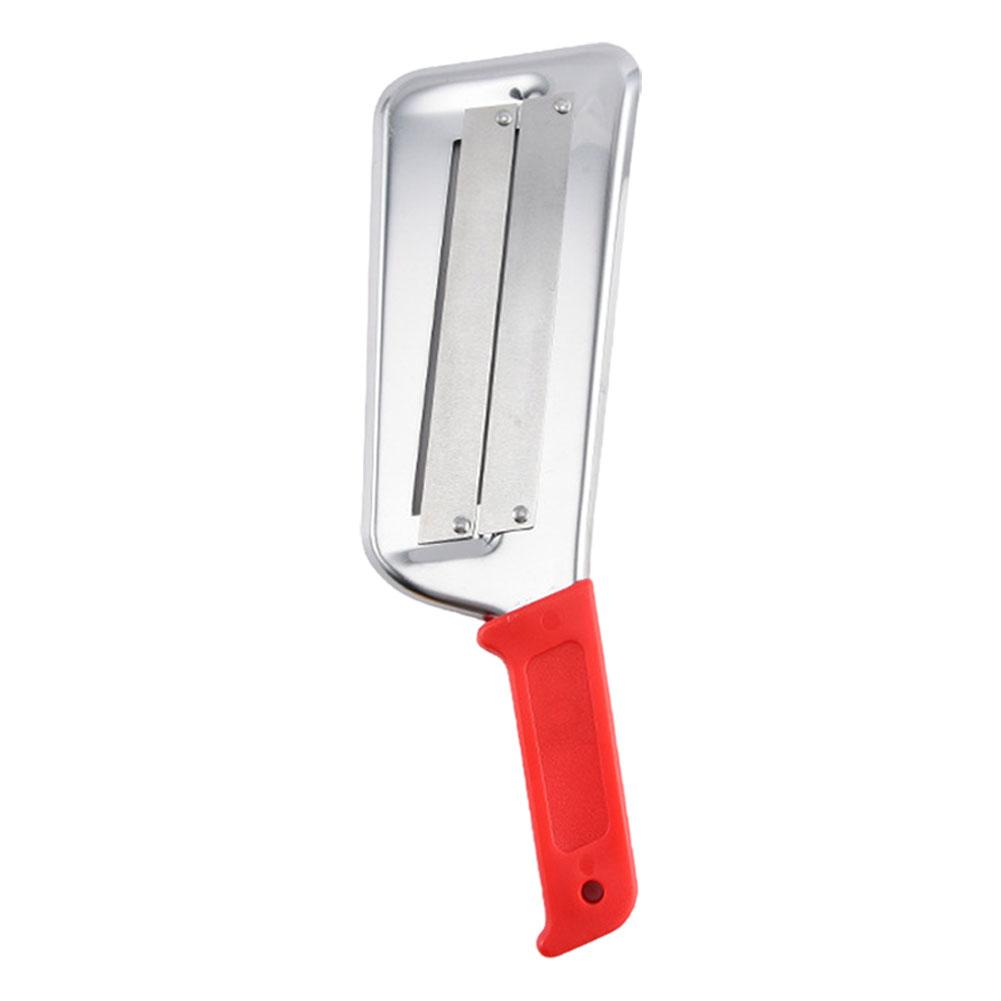 Nerezový struhadlo na zelí s dvojitou čepelí, kráječ zeleniny, čistič rybích šupin. Bez námahy loupe zeleninu a ovoce