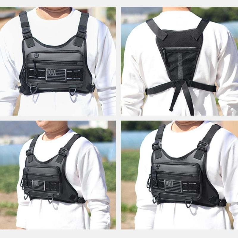 Waterproofs Fishing Chest Bag Outdoor Sports Running Vest Backpacks Outdoor Travel Vest Bag Front Chest Pack Enduring