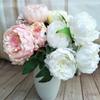 Elegant Fake Peony Bloom Wedding Centerpiece With Realistic Silk Petals For Home And Photography