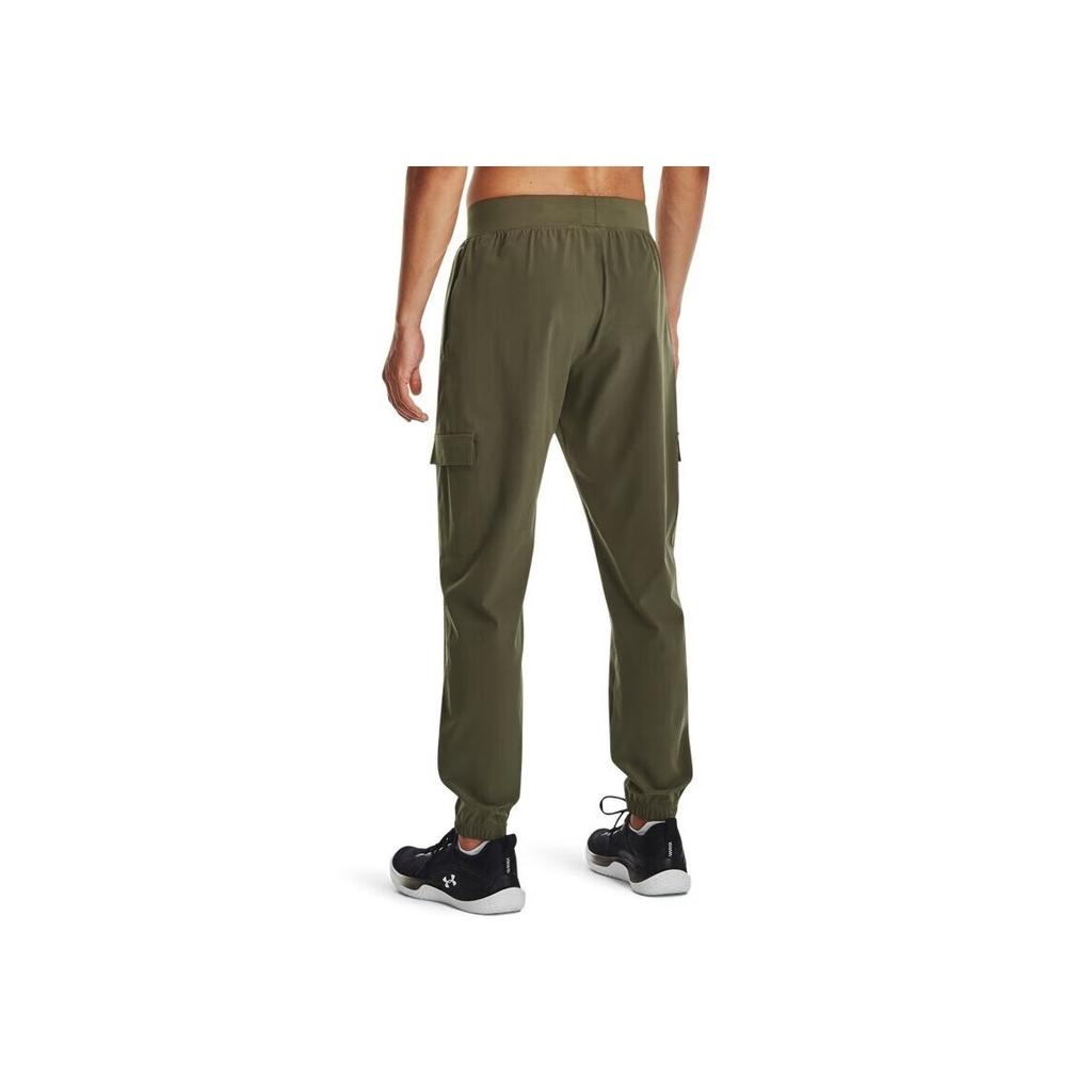 Under Armour Solid Color Stretch Training Knit Pants Men Bottoms Green 1380358-390