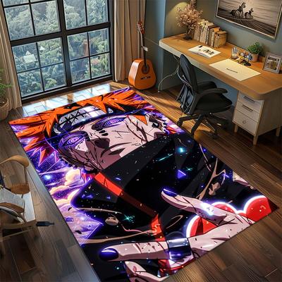 Naruto Anime Rug Carpet Large Area Rug Non Slip Washable Floor Mat Gamer Room Bedroom Home Decor -QJY