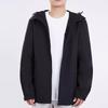 Li-Ning Solid Color Zip-Up Hooded Jacket Men Jackets Black AFDT941-1