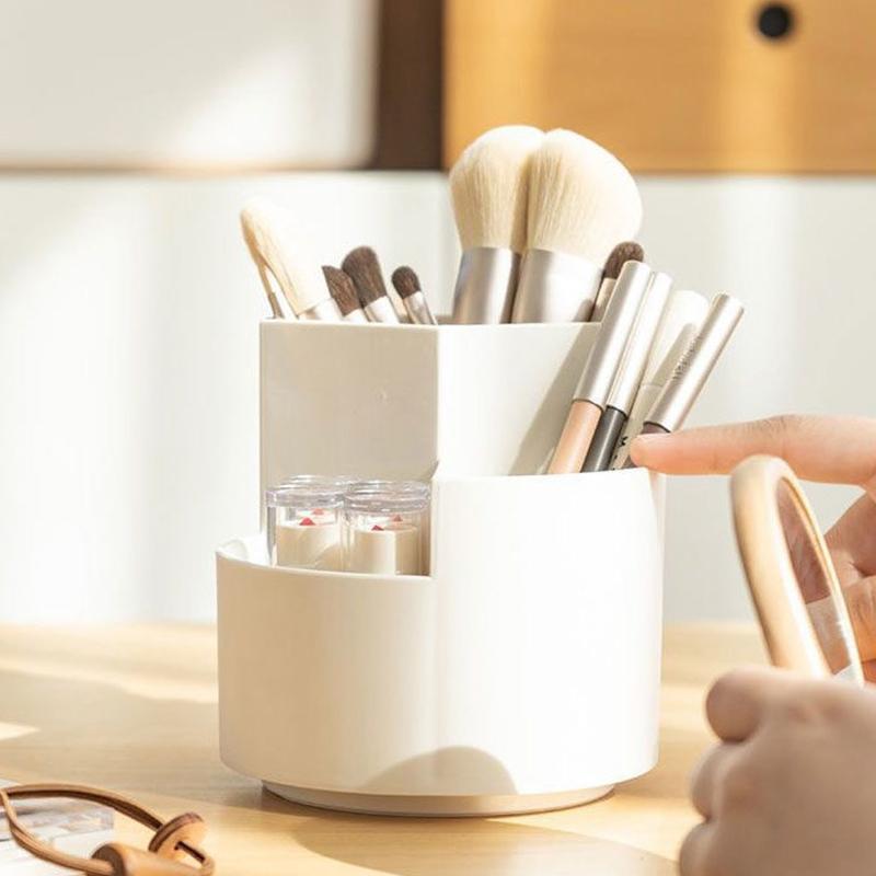 Desktop Pen Holder, 3 Slot 360 Degree Rotating Organizer, Desktop Storage Stationery For Office, School, Art Supplies, Kids