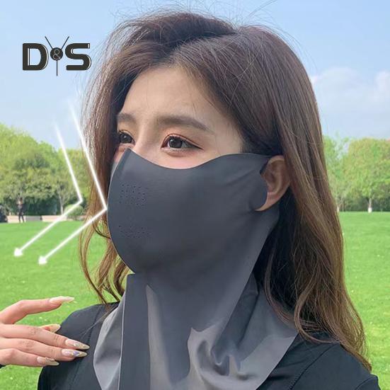 Summer Face Guard Tkanina odvádějící vlhkost Prodyšná Elastická manžeta na krk Ochrana před sluncem Ledová hedvábná ochrana obličeje