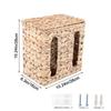 Rectangular Straw Weaving Storage Basket Wall Mounted with Lid Tissue Box Large Capacity Garbage Bag Storage Box Living Room