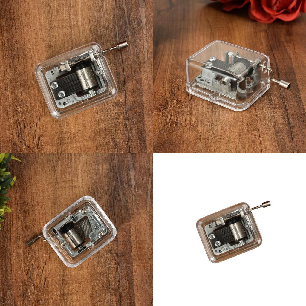 Acrylic Hand Crank Music Box Craft Diy Toy For Creative Gift Giving Students
