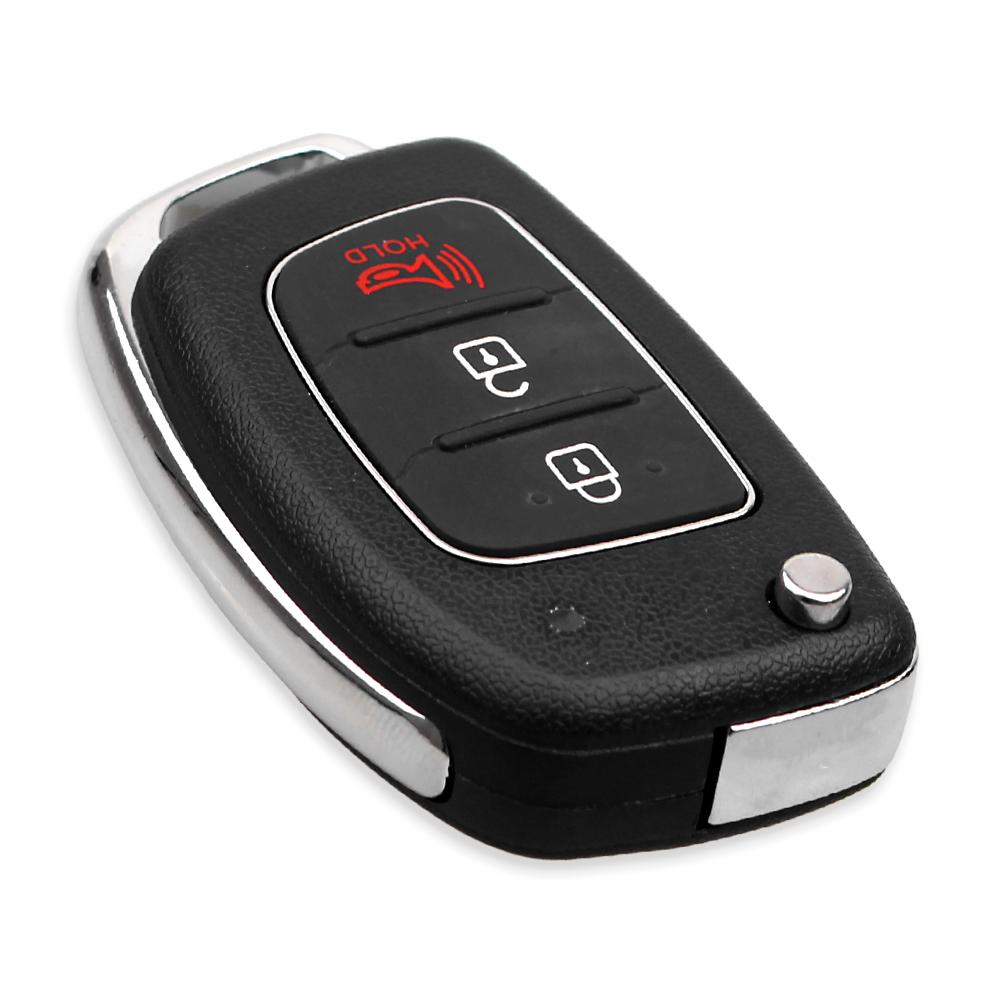 3 Button Filp Car Remote Key Case For Hyundai Hb20 Ix35 I45 Santa Fe Accent I40 I20 Hy15/Hy20/Toy40 Uncut Blade Key Shell