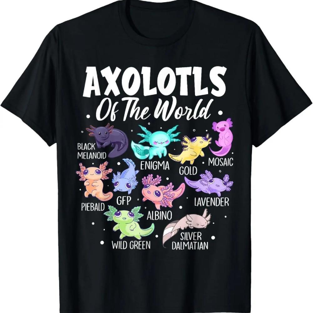 Axolotl Shirt Cute Axolotls Of The World Kawaii Girl Boy Kid T-Shirt