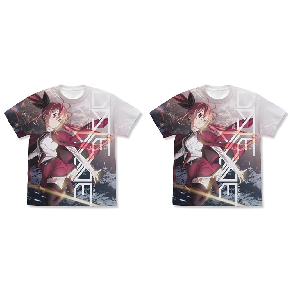 [Nijigen Cospa] Date A Live IV Itsuka Kotori Full Graphic T-Shirt, White, Size Small, Cotton (x 2)