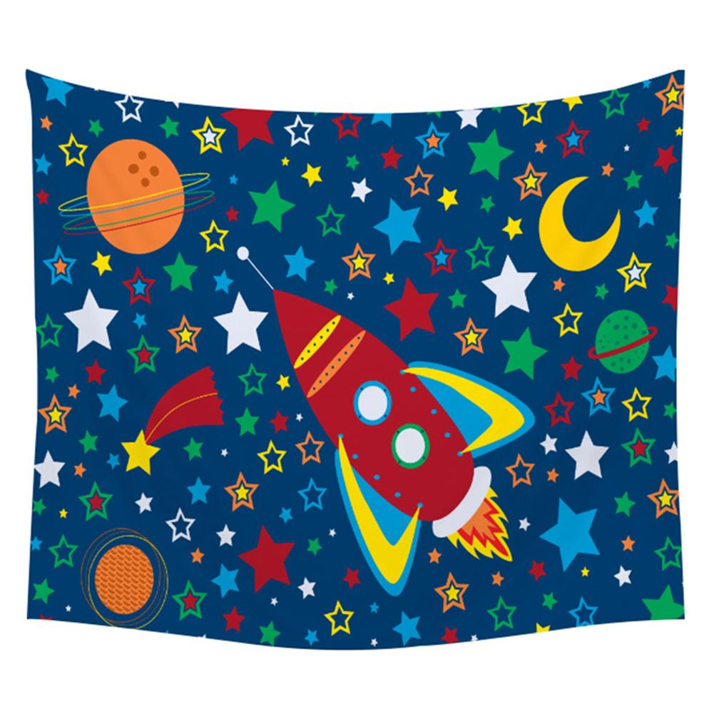 Future Technology Exploration Cartoon Pattern Tapestry Wall Hanging Tapestry for Home Decor