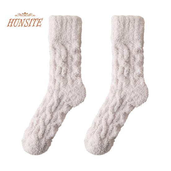 1 pereche de șosete de iarnă pentru bărbați, tub mijlociu, lână coral, îngroșate, calde, moi, elastice, anti-alunecare, fără miros, absorbție a transpirației, culoare solidă, șosete sport