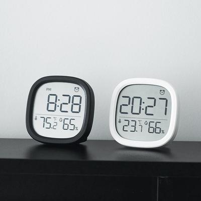 Digital Alarm Clock, Temperature Humidity Monitor Alarm Clock With LCD Display Screen, Magnetic Suction Alarm Clocks For Bedroom