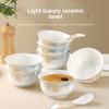 Jingdezhen Ceramic Bowl Household Bowl Underglaze Color Rice Bowl Soup Bowl Kitchen Tableware Accessories Heat-resistant