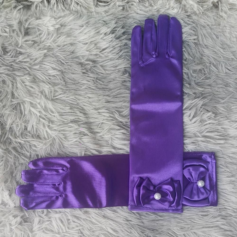 Wedding Dress Stage Gloves Full Finger Mittens Princess Skirt Accessories Children Long Gloves