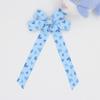 Printed Ribbed Band Long Ribbon Bow Hair Clip - Hot Selling Hair Accessory