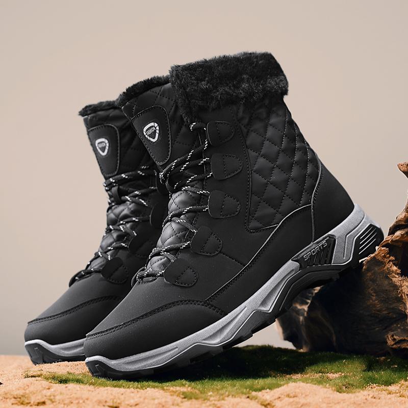 Herren Winter Schneestiefel Damen Warme Wanderstiefel Unisex Langlebige Outdoorstiefel für Paare Übergröße