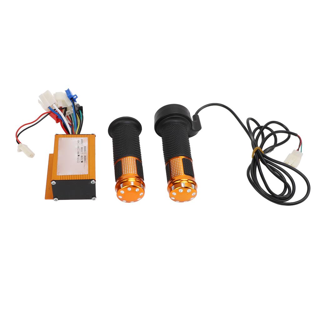 24V 250W Electric Bike Brushed Controller Aluminum Alloy Motor Speed Controller with Throttle Grips for Electric
