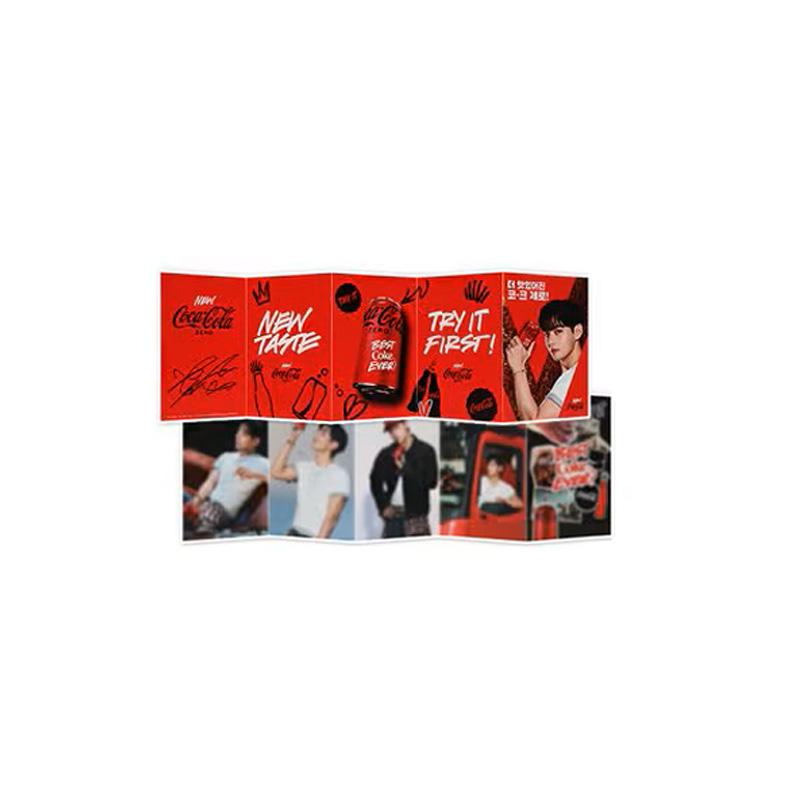 V (Bts), CocaCola – 4 Sorten Fotopostkarte, Akkordeon-Buch, Schreibwaren-Set, Handfächer