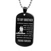 To My Brother Necklace Metal Lettering Pendant Inspirational Love Gifts