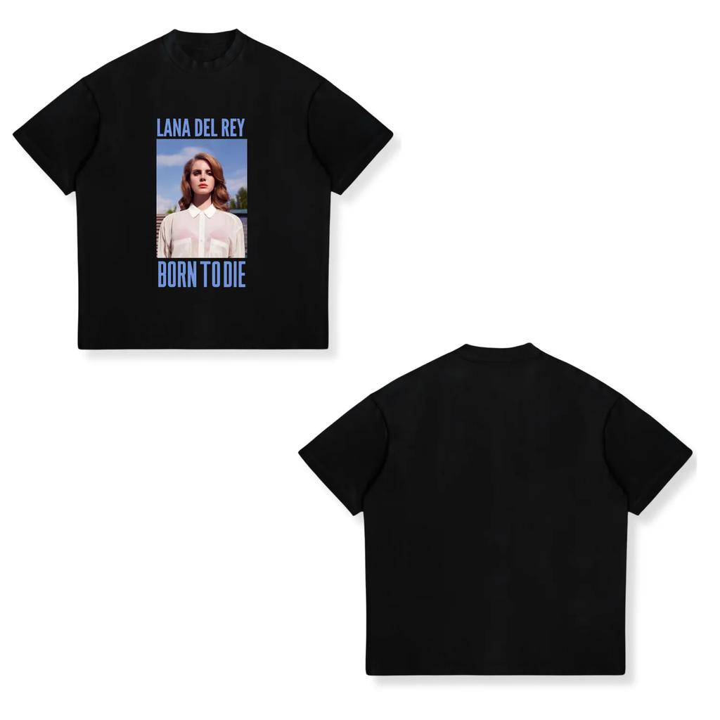 Singer Lana Del Rey Graphic T Shirt Unisex Women Fashion Hip Hop 90s Vintage TShirts Oversized Cotton Casual Tshirt Y2k Streetwear